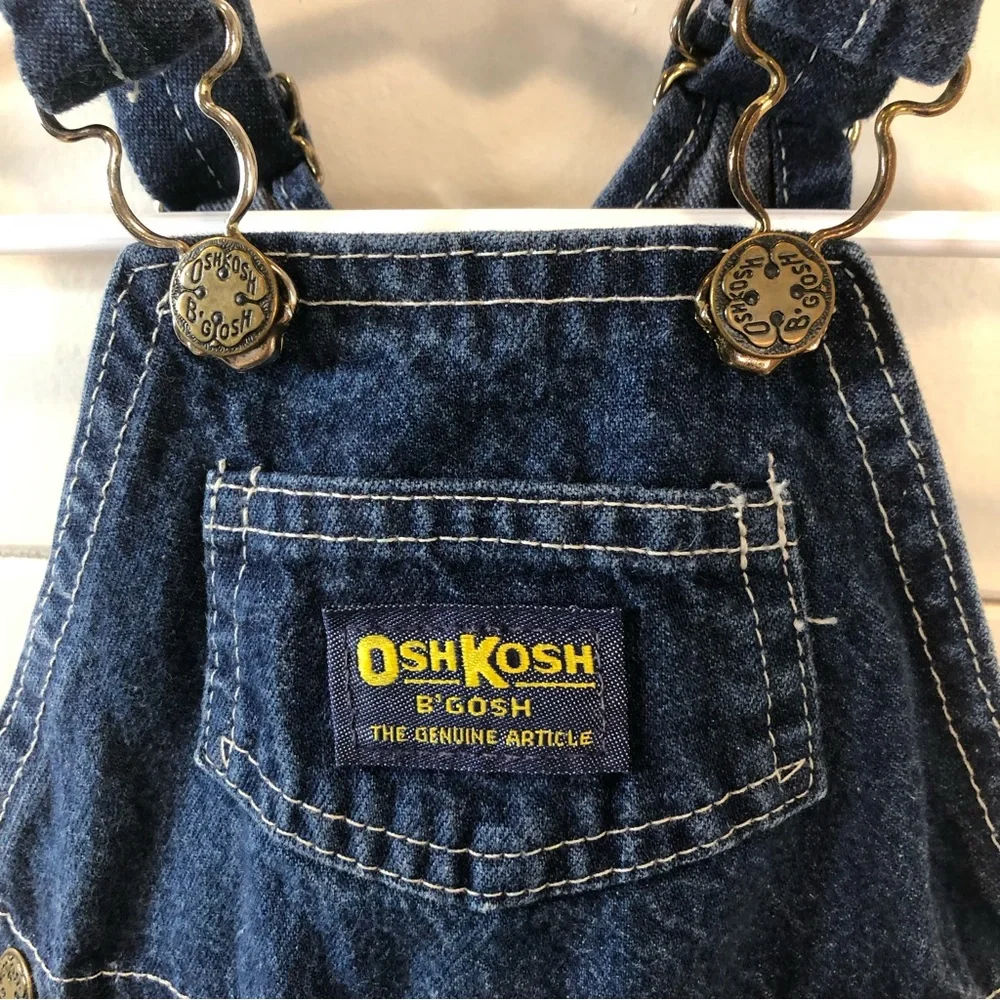 Oshkosh B’Gosh USA Vestbak Overalls Denim Jean‎ Vintage 90’s 12 months Unisex